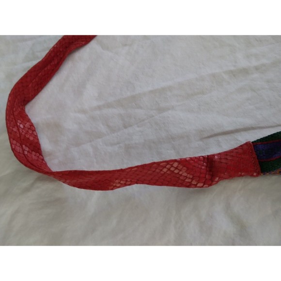 SHARIF Leather Reptile Skin Fabric Bag Purse Multicolor - Picture 10 of 12